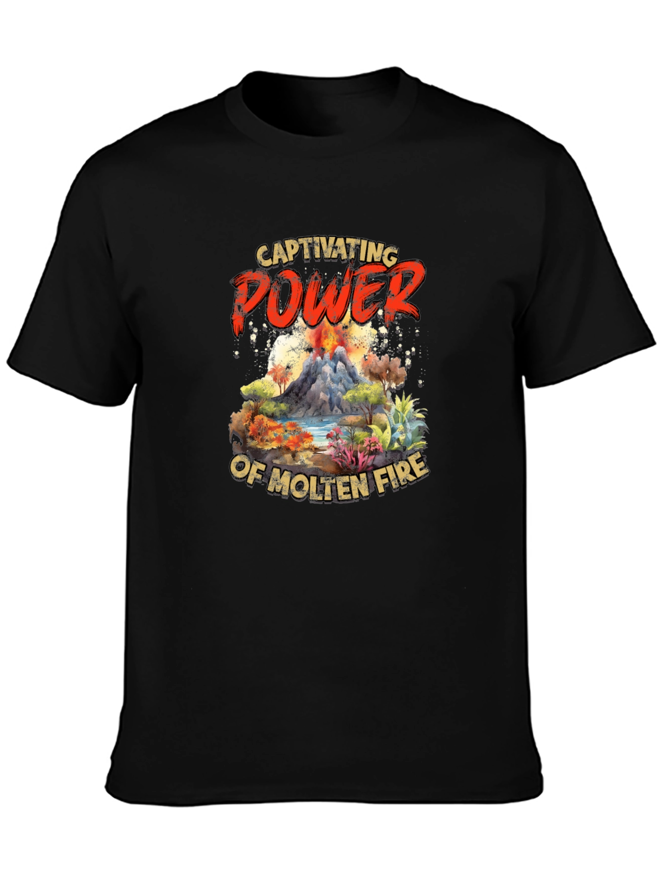 Captivating Power Molten Fire Graphic Tee