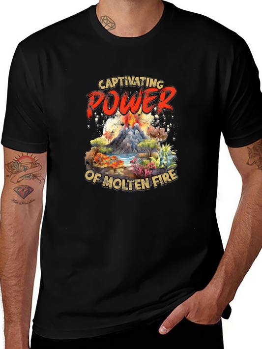 Captivating Power Molten Fire Graphic Tee