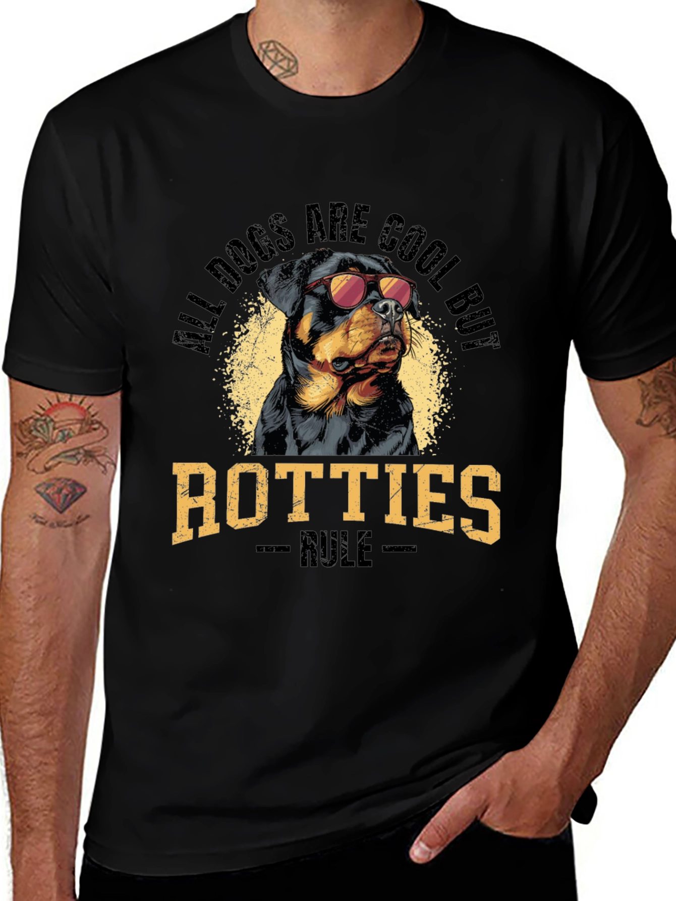 Cool Rotties Rule Black T-Shirt