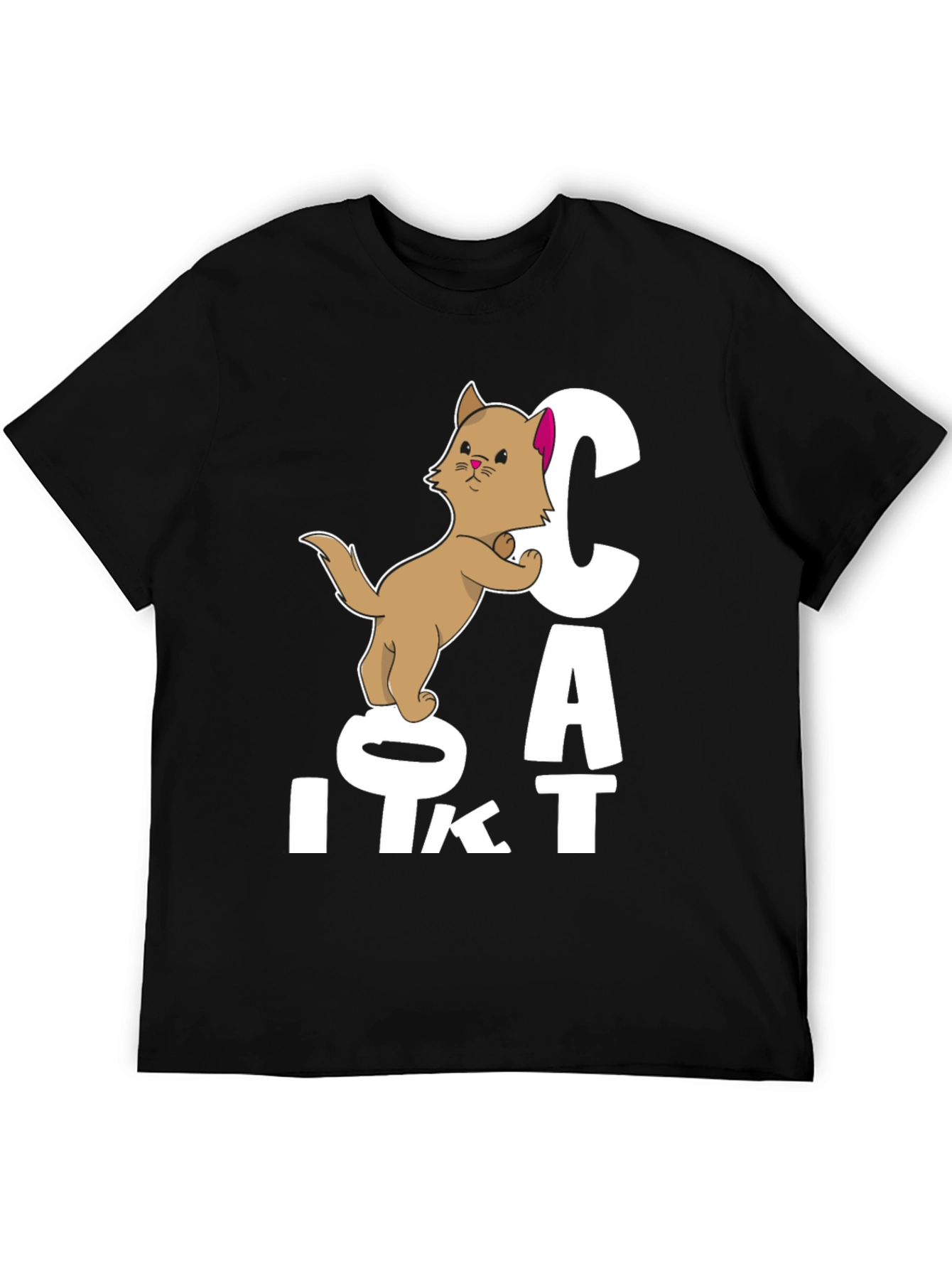 Cute Cat Cartoon Graphic T-Shirt