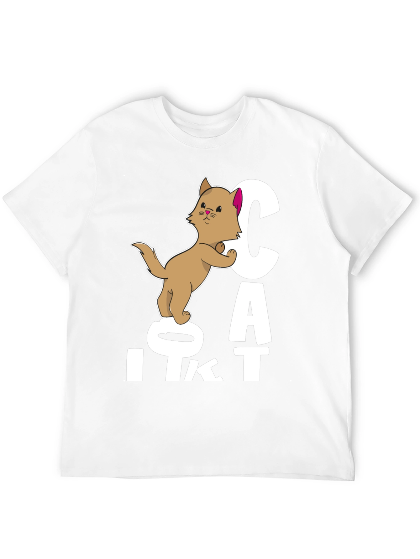 Cute Cat Cartoon Graphic T-Shirt