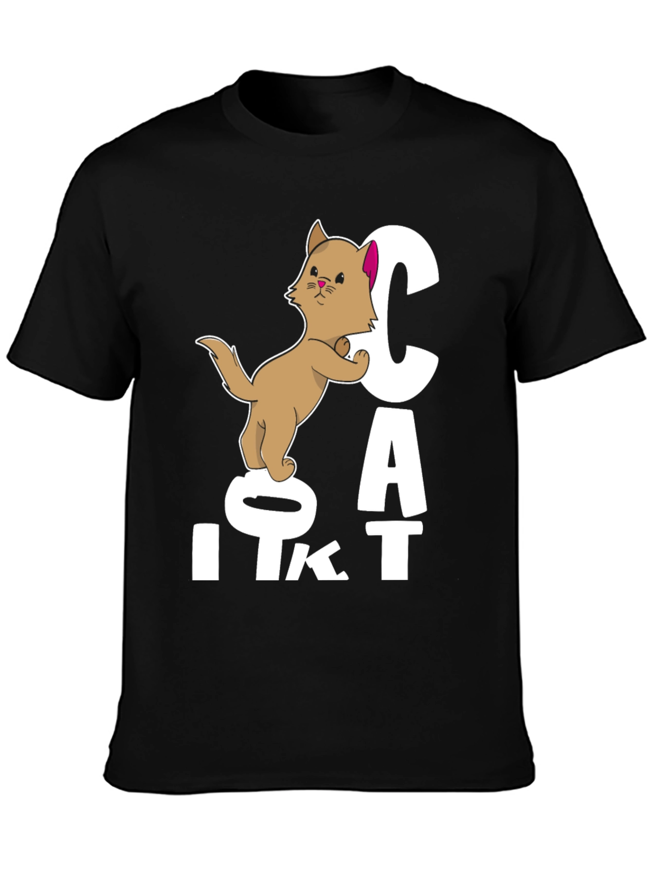 Cute Cat Cartoon Graphic T-Shirt