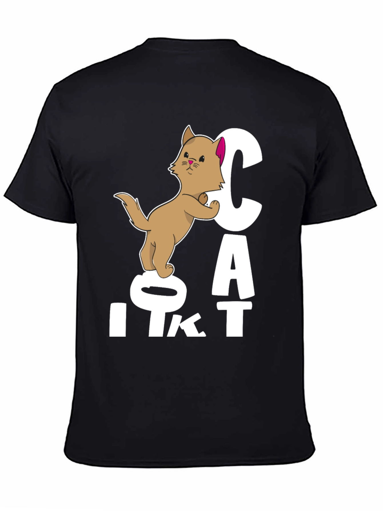 Cute Cat Cartoon Graphic T-Shirt