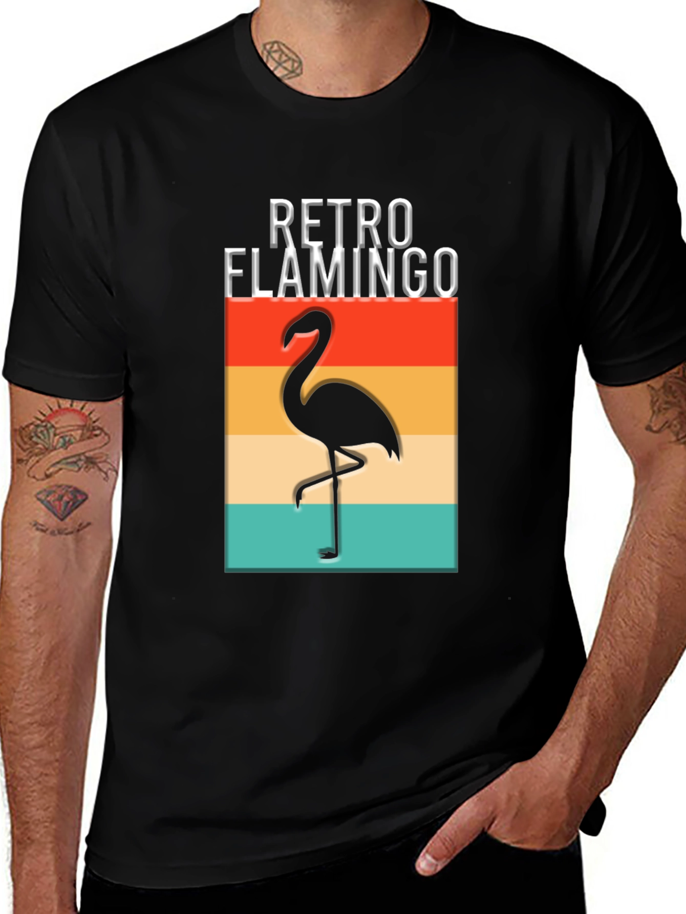 Retro Flamingo Graphic T-Shirt - Unique Design