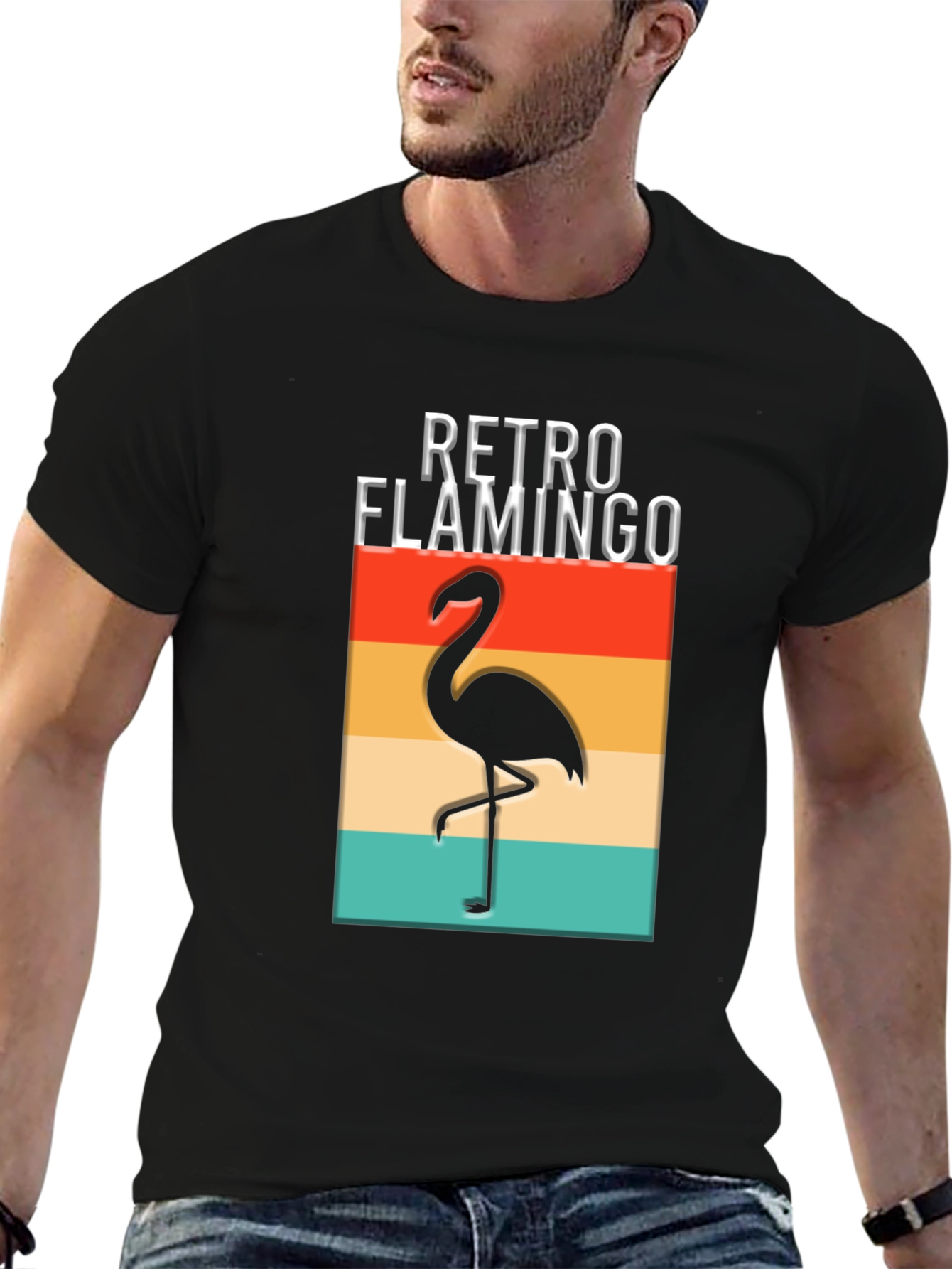 Retro Flamingo Graphic T-Shirt - Unique Design