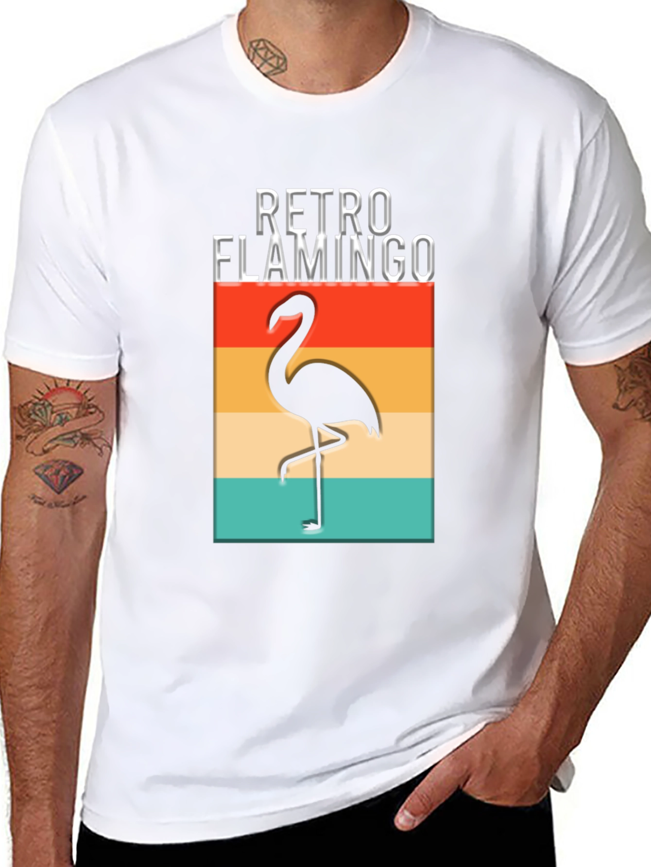 Retro Flamingo Graphic T-Shirt - Unique Design