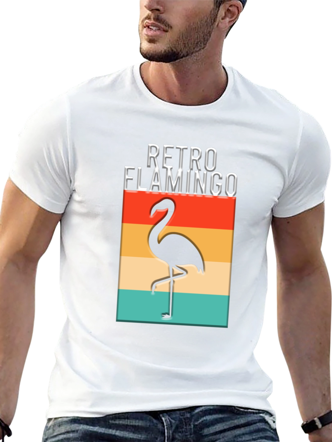 Retro Flamingo Graphic T-Shirt - Unique Design