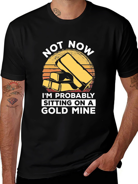 Gold Mine Graphic T-Shirt - Funny Humor Tee