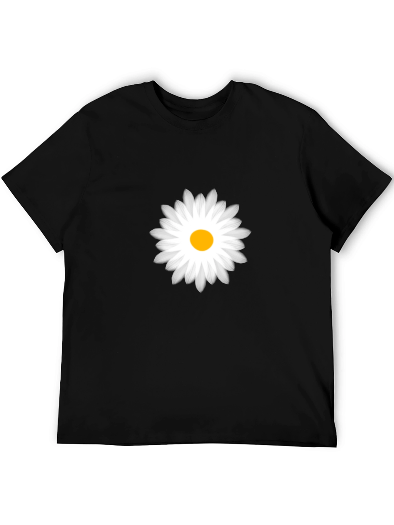 Daisy Graphic Black T-Shirt - Soft Cotton Blend