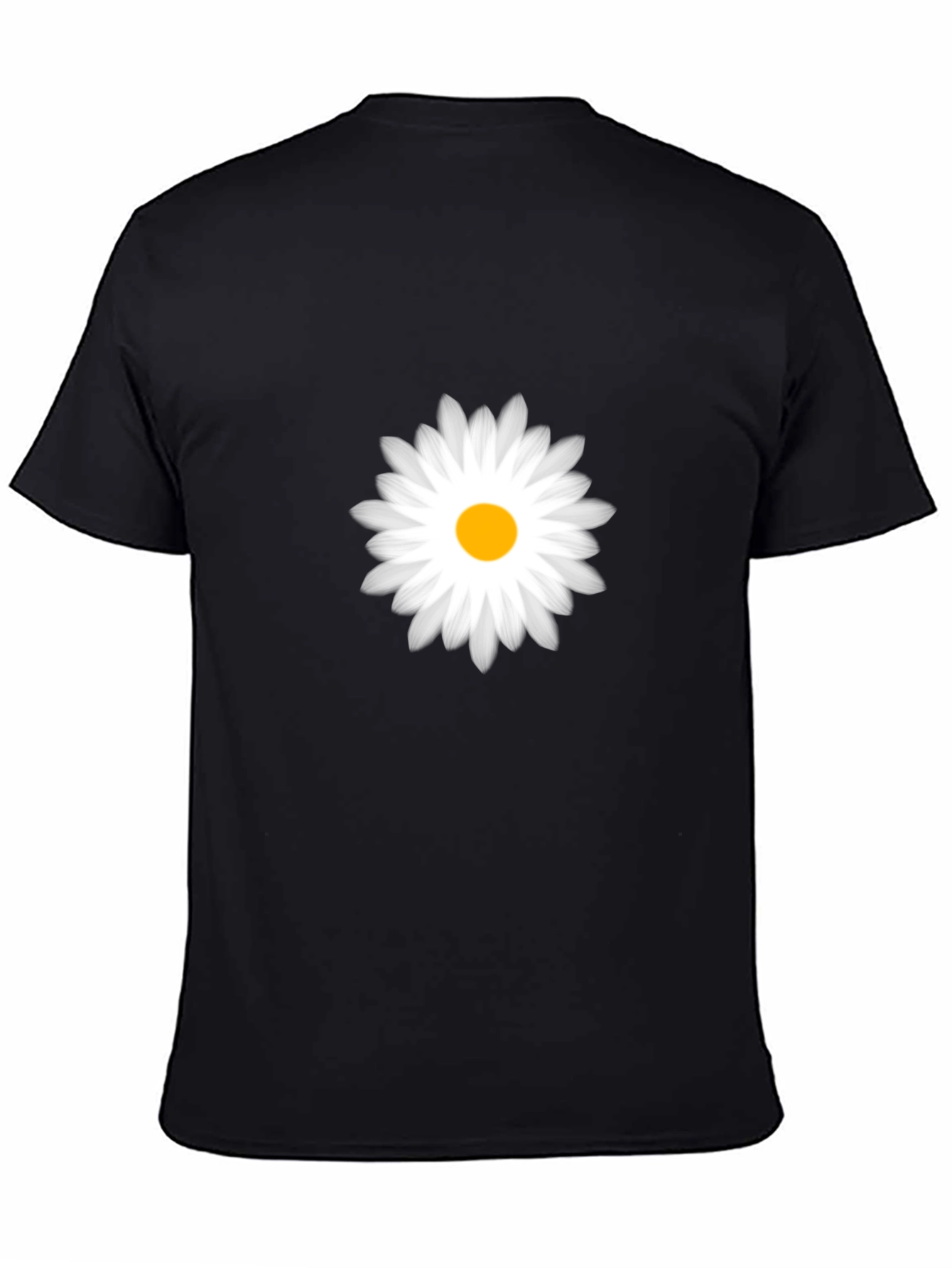 Daisy Graphic Black T-Shirt - Soft Cotton Blend