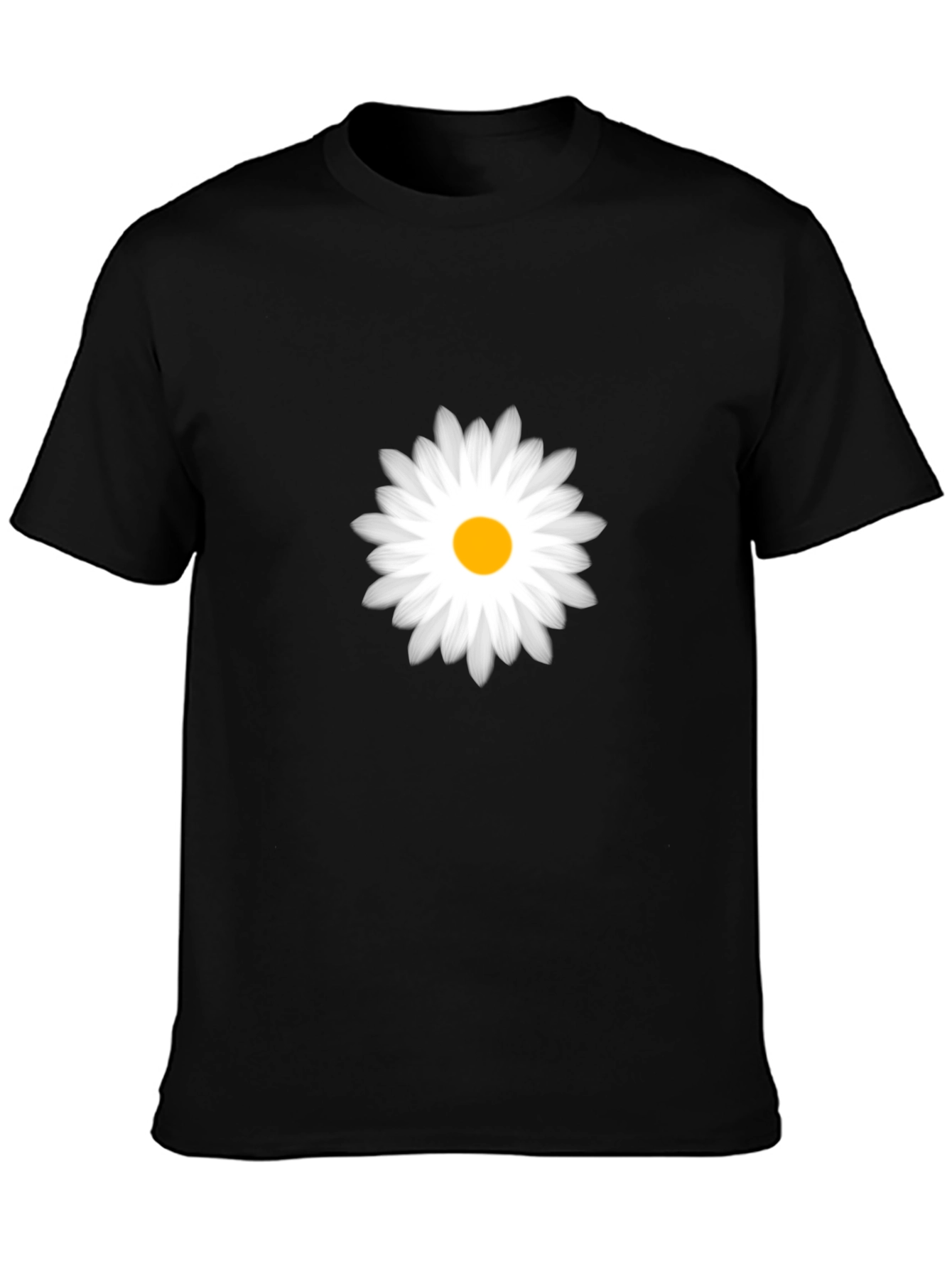 Daisy Graphic Black T-Shirt - Soft Cotton Blend