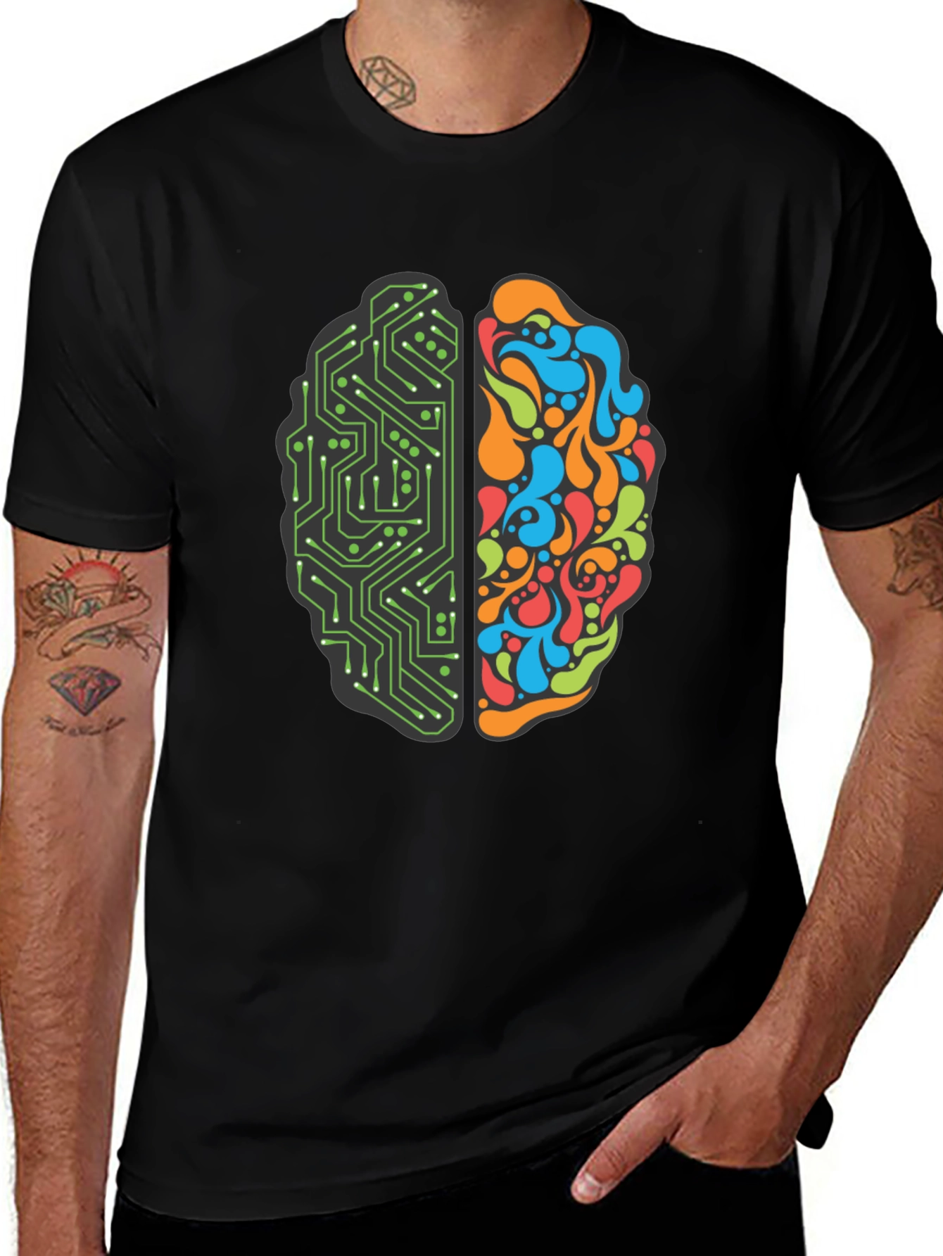 Brain Circuit T-Shirt: Logic & Creativity