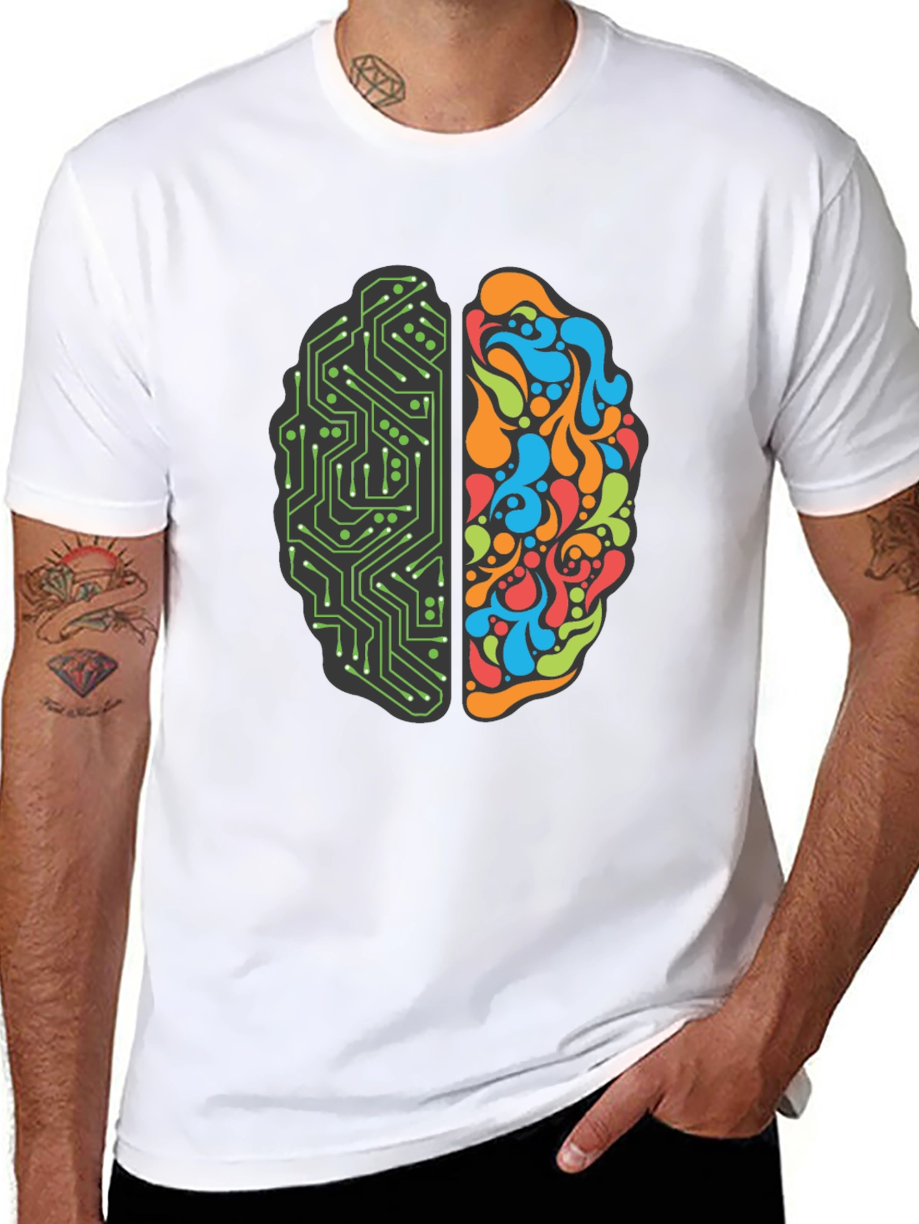 Brain Circuit T-Shirt: Logic & Creativity
