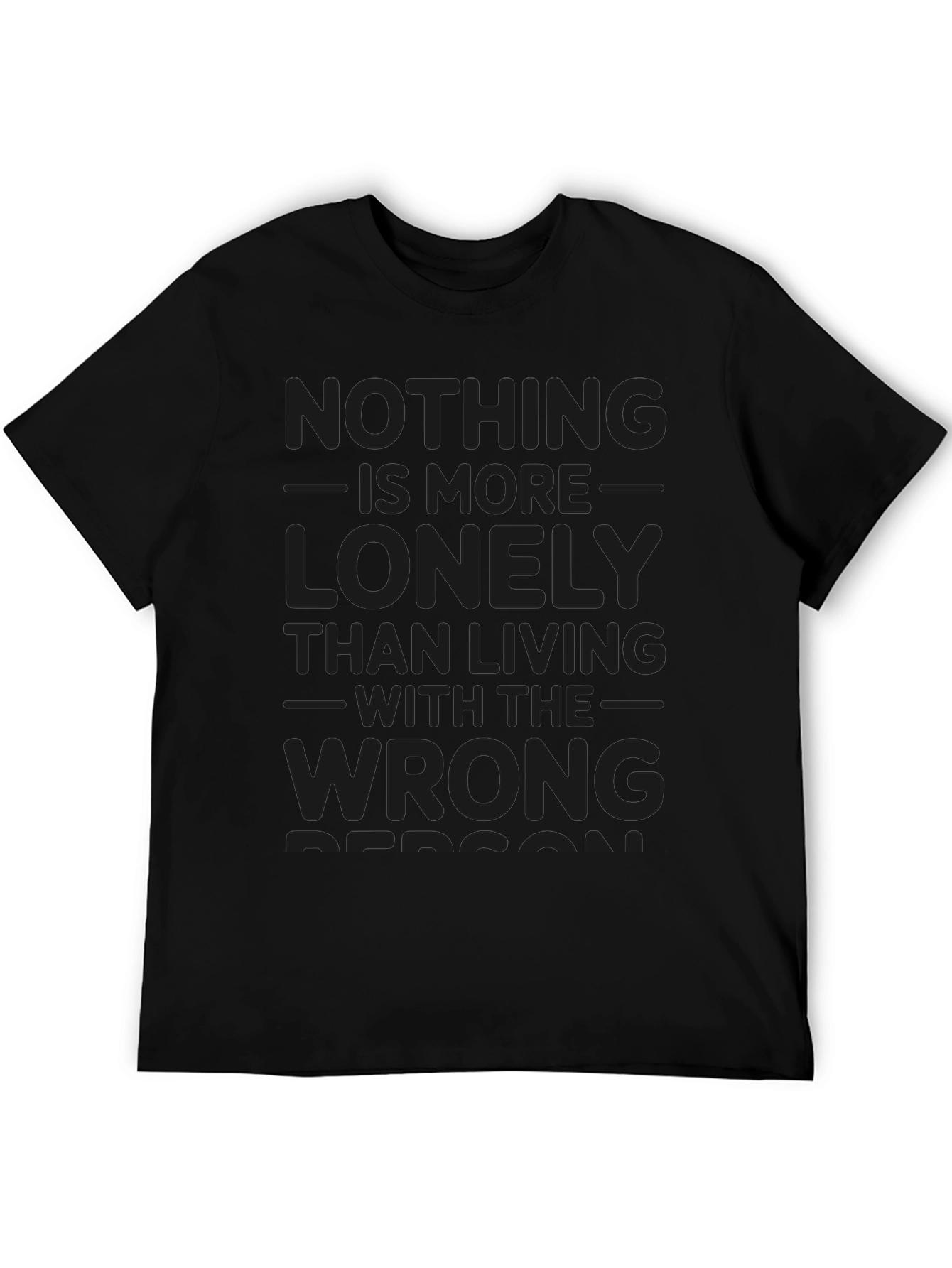 Lonely Living Graphic T-Shirt - Black