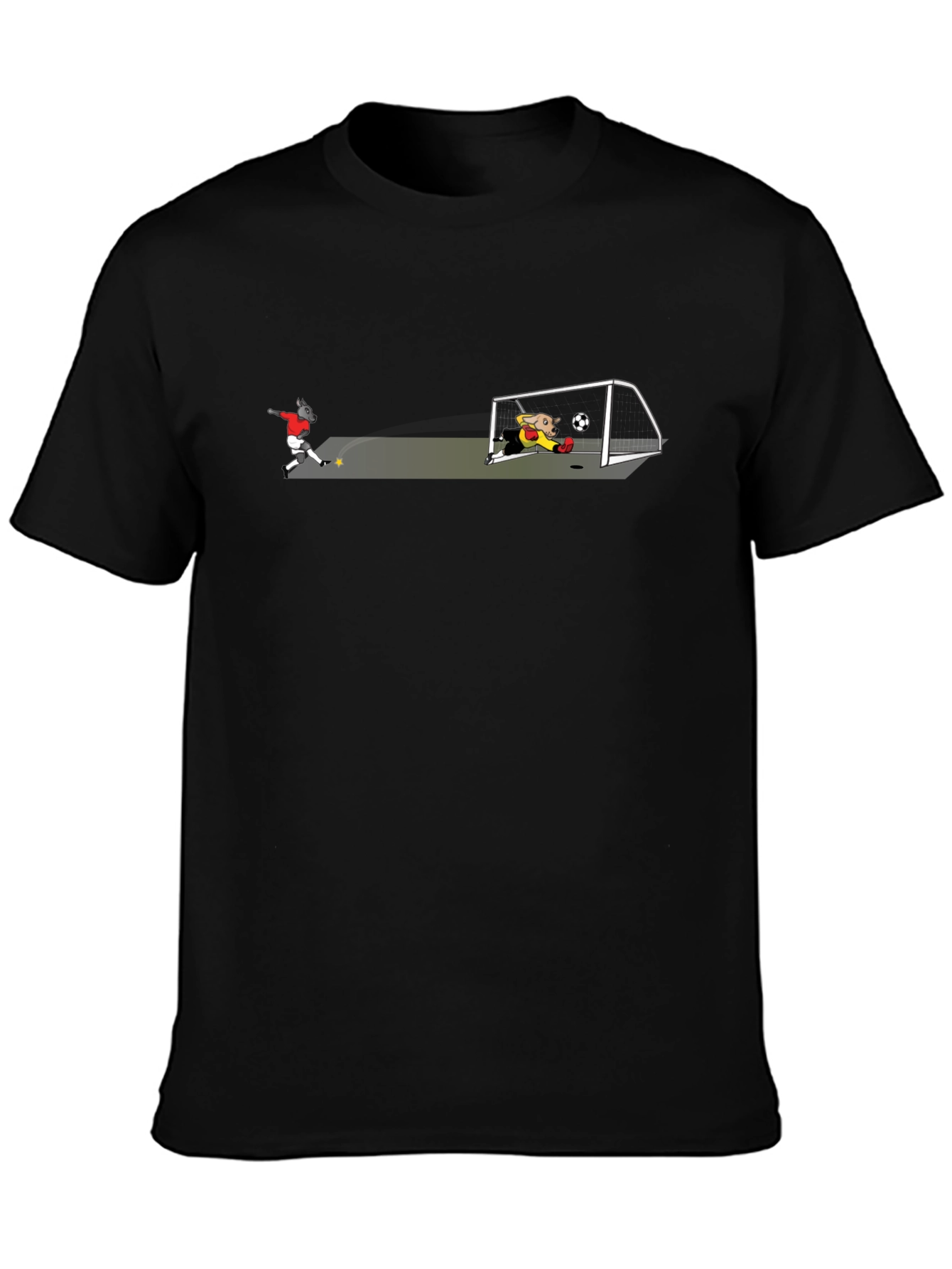 Soccer Goal Graphic T-Shirt - Black