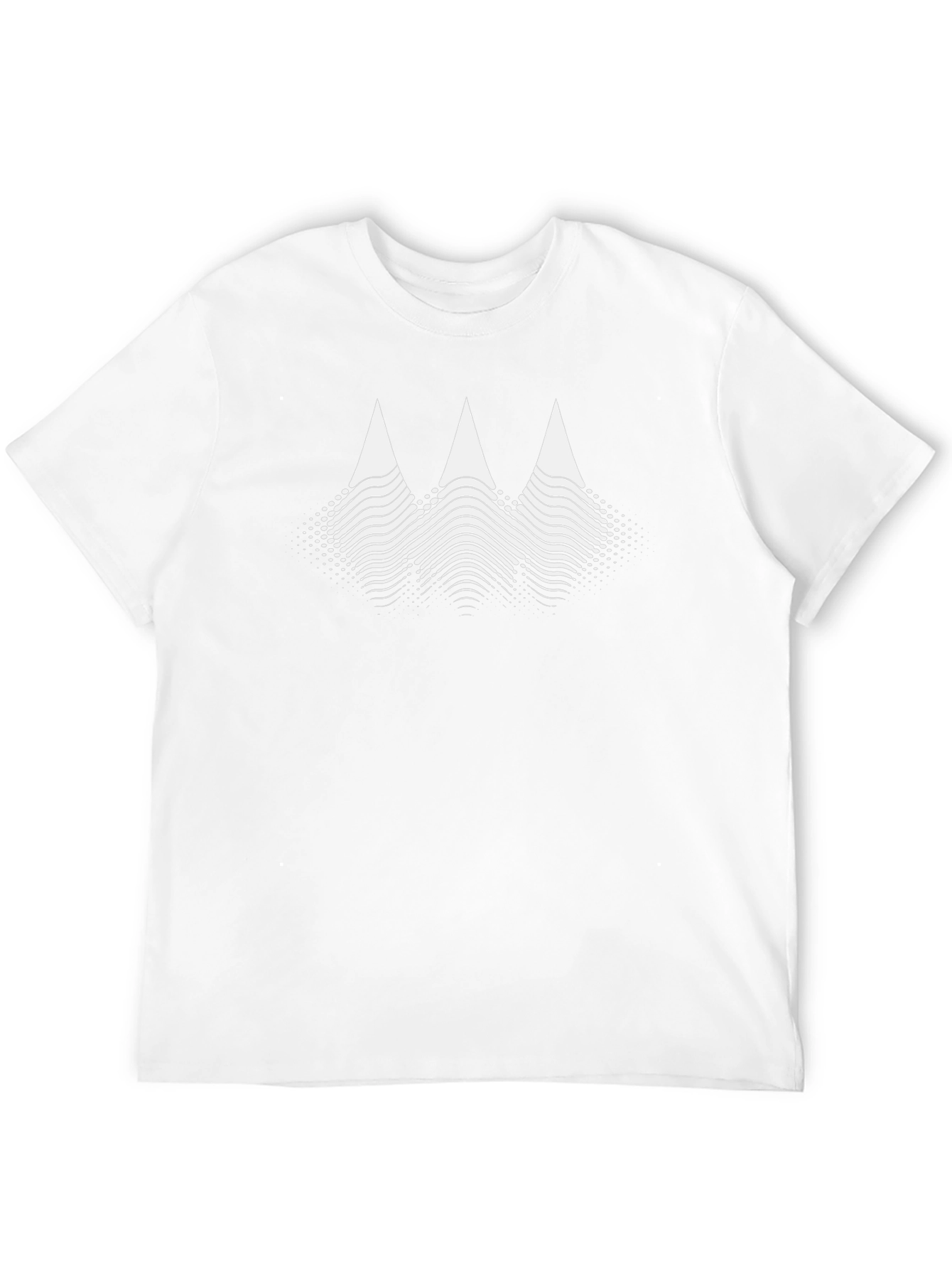 Abstract Mountain Peaks Graphic Tee - Black