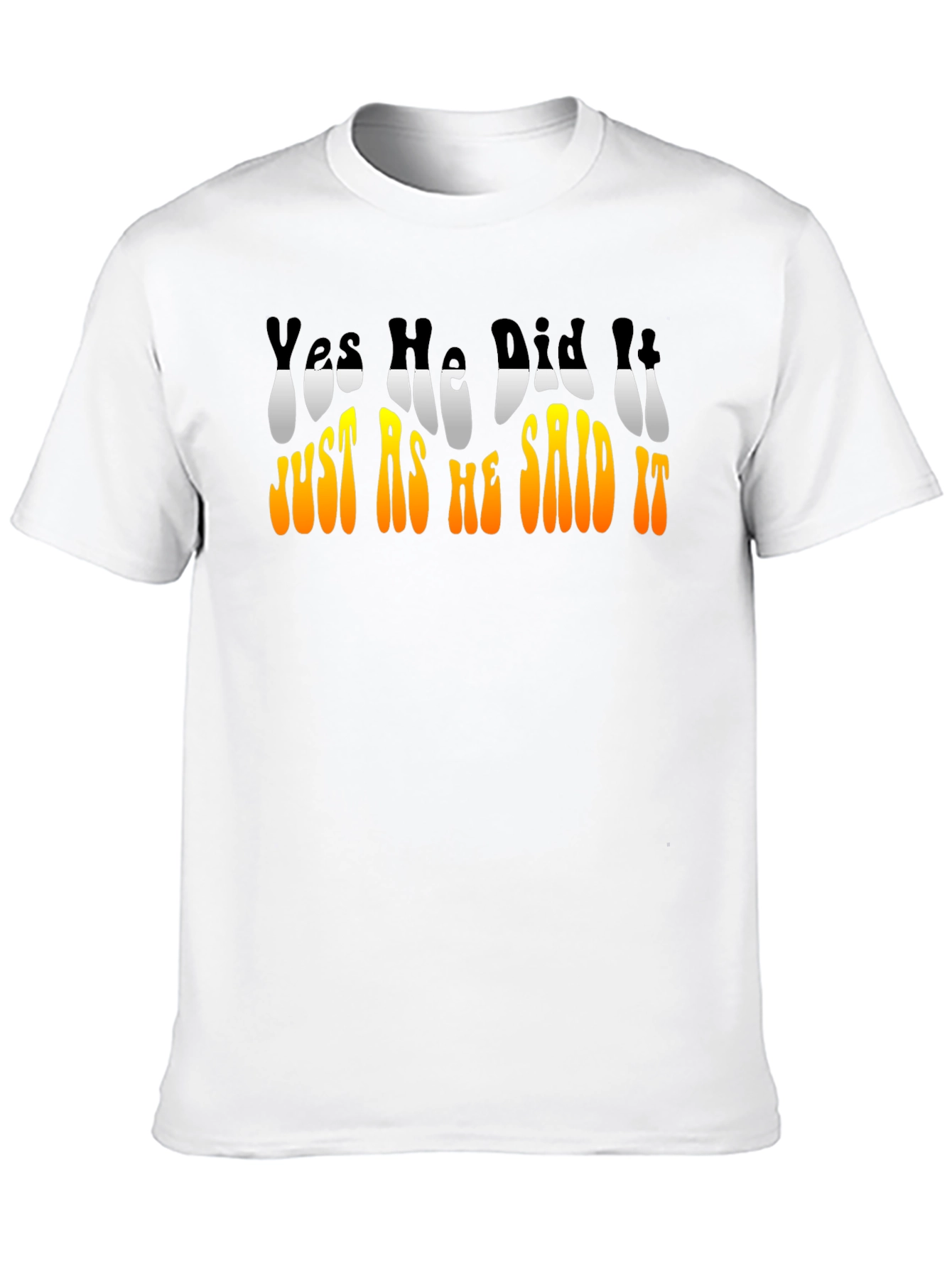 Retro Yes He Did It Graphic T-Shirt