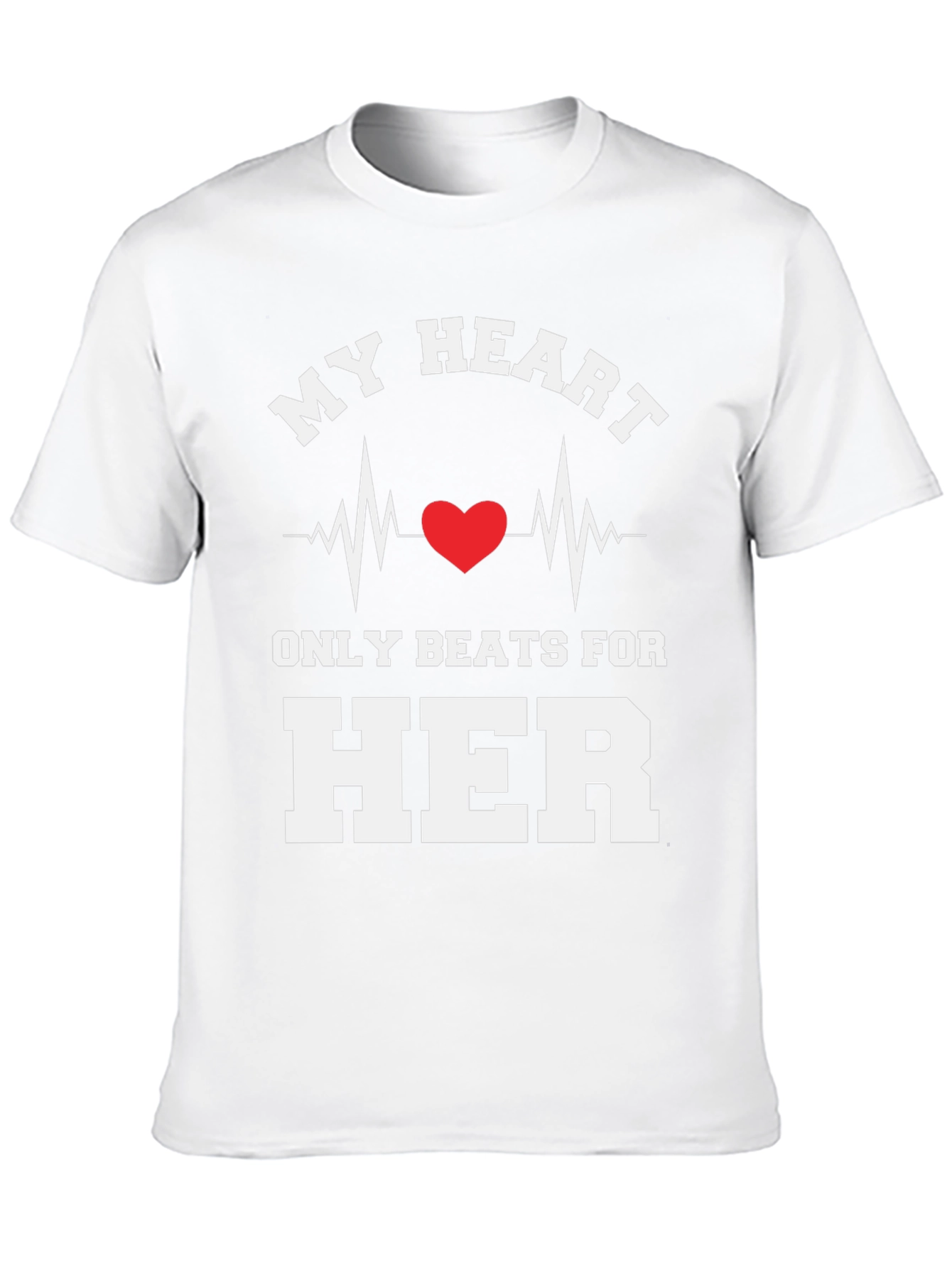 My Heart Beats For Her Novelty Graphic Tee