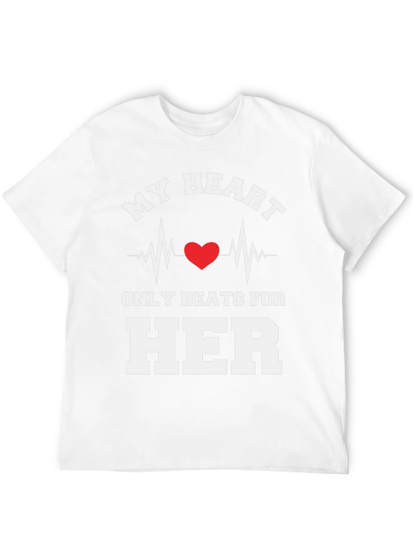 My Heart Beats For Her Novelty Graphic Tee