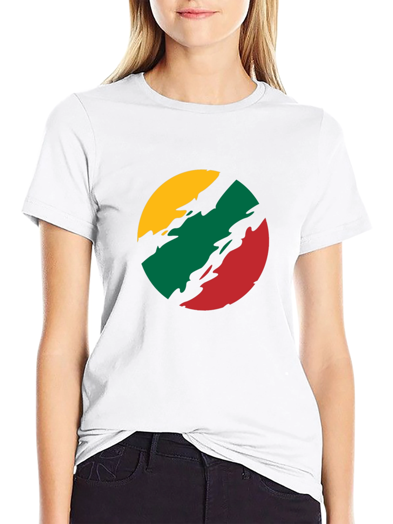 Lithuanian Flag T-Shirt - Black Crew Neck Tee