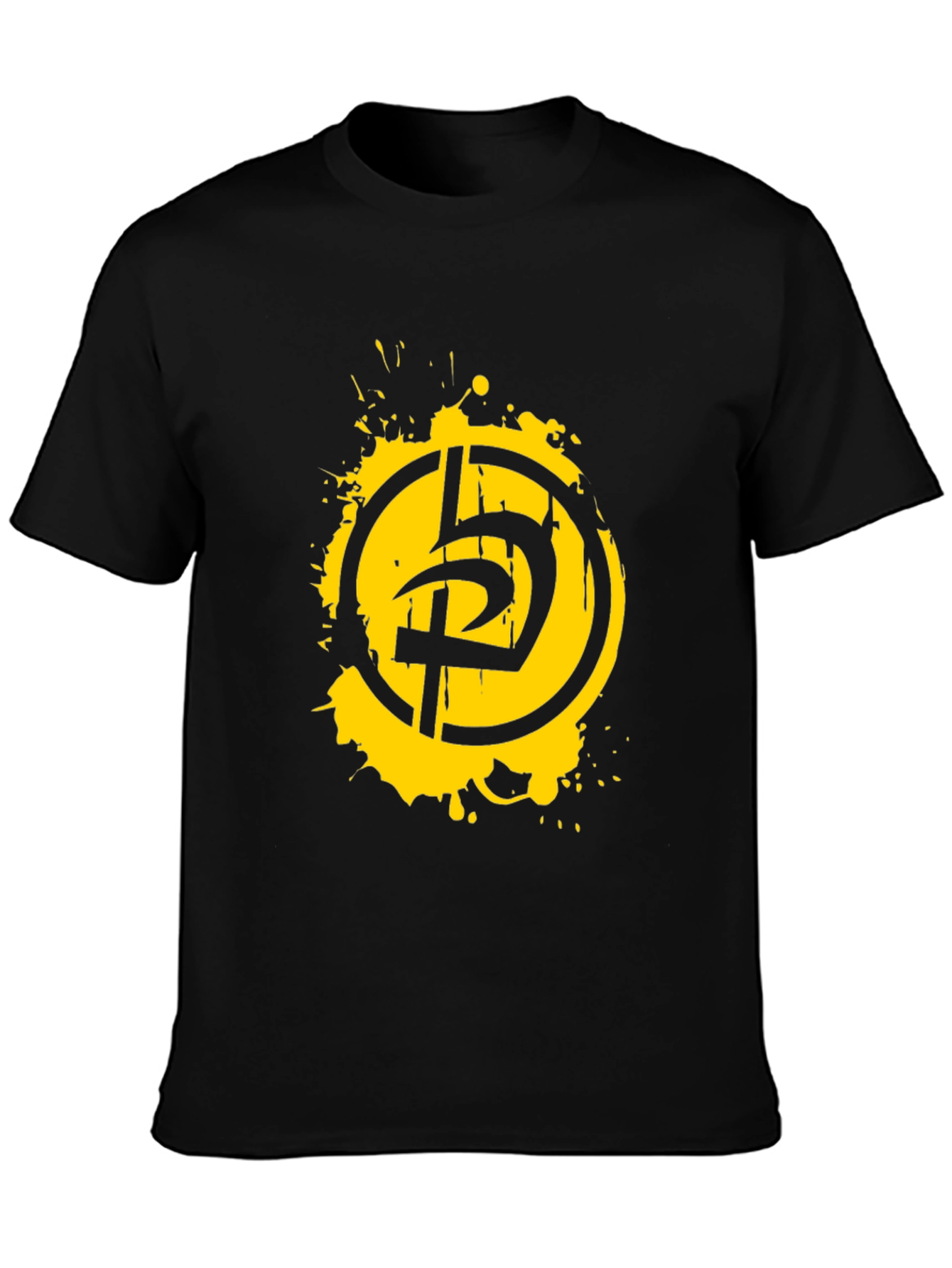 Distressed Logo Black T-Shirt