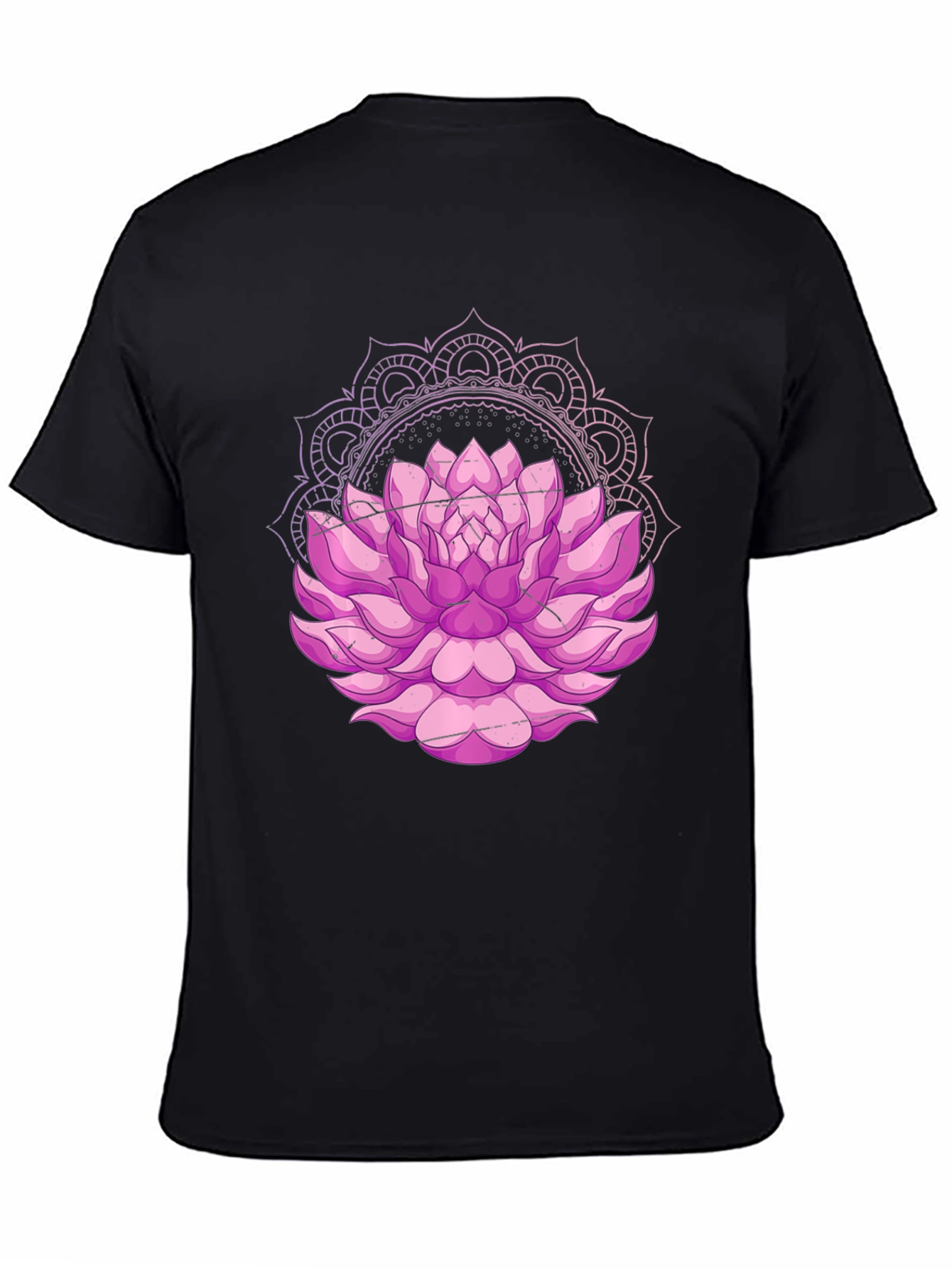 Lotus Mandala Black Tee