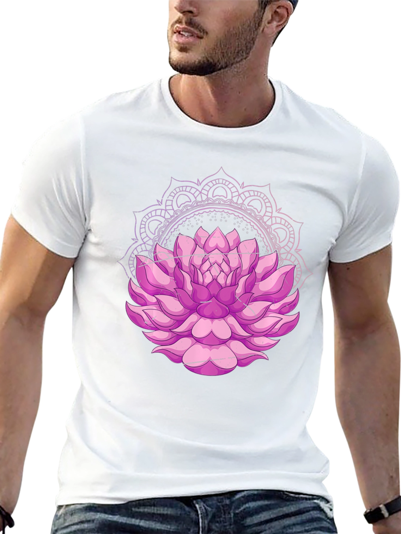 Lotus Mandala Black Tee
