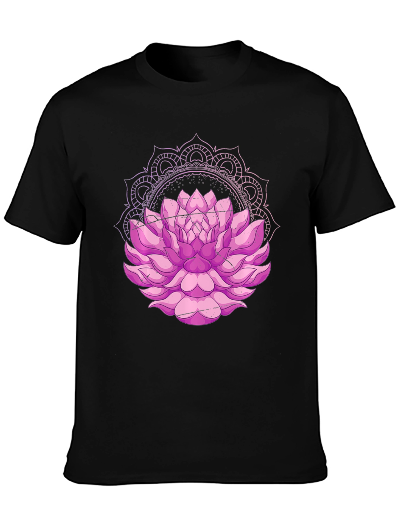 Lotus Mandala Black Tee