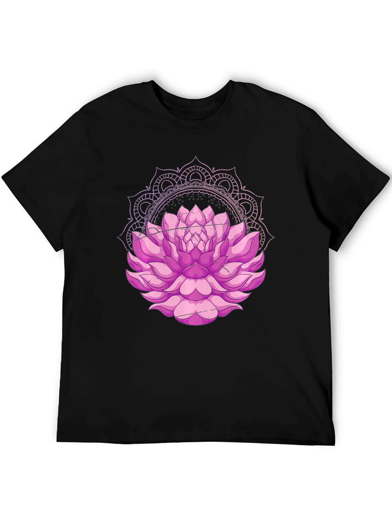 Lotus Mandala Black Tee