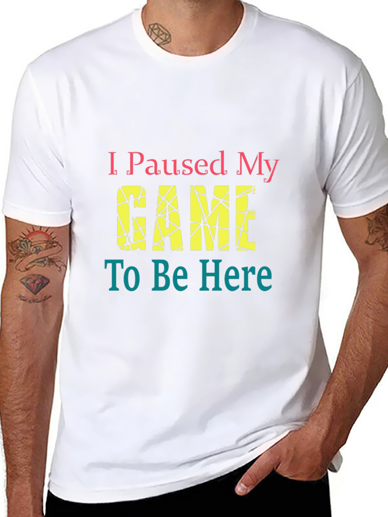 I Paused My Game Graphic Tee - Gamer T-Shirt
