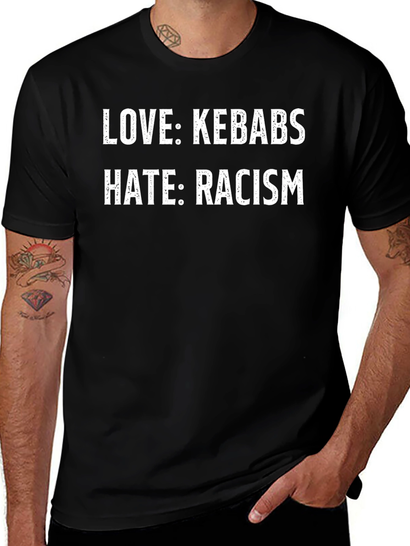 Love Kebabs Hate Racism T-Shirt
