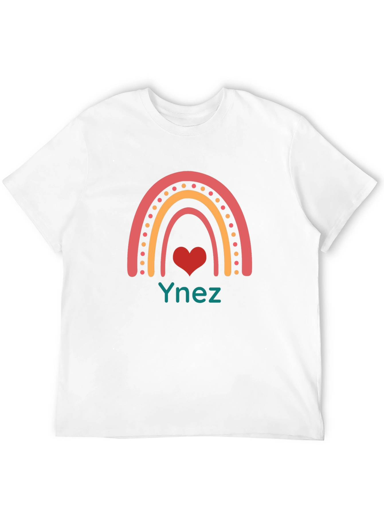 Rainbow Heart Ynez T-Shirt - Black