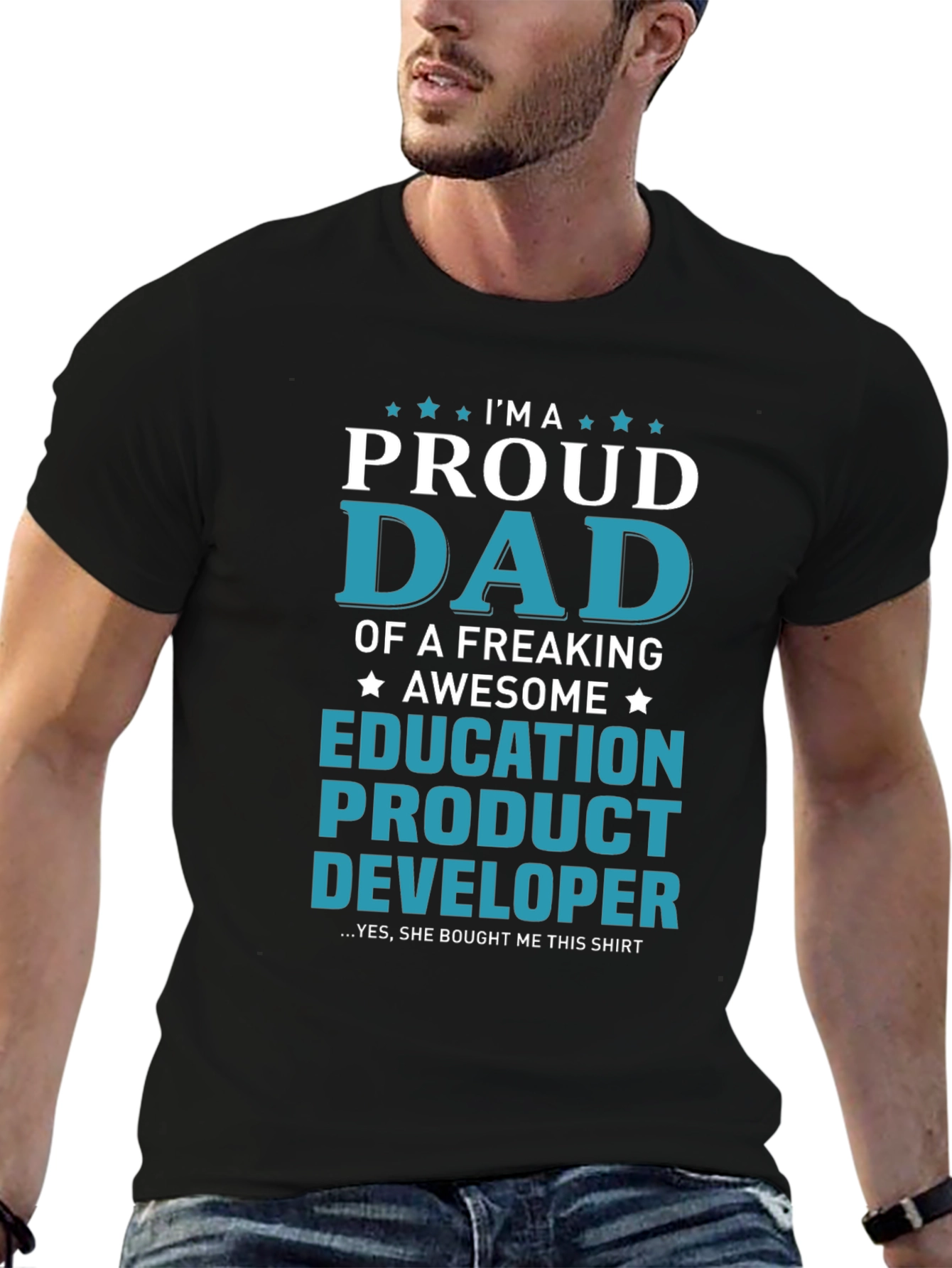 Proud Dad Education Product Developer Graphic T-Shirt