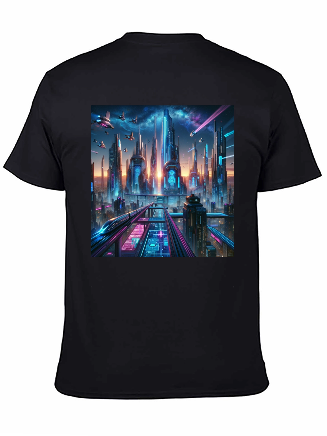 Futuristic Cityscape Graphic Tee
