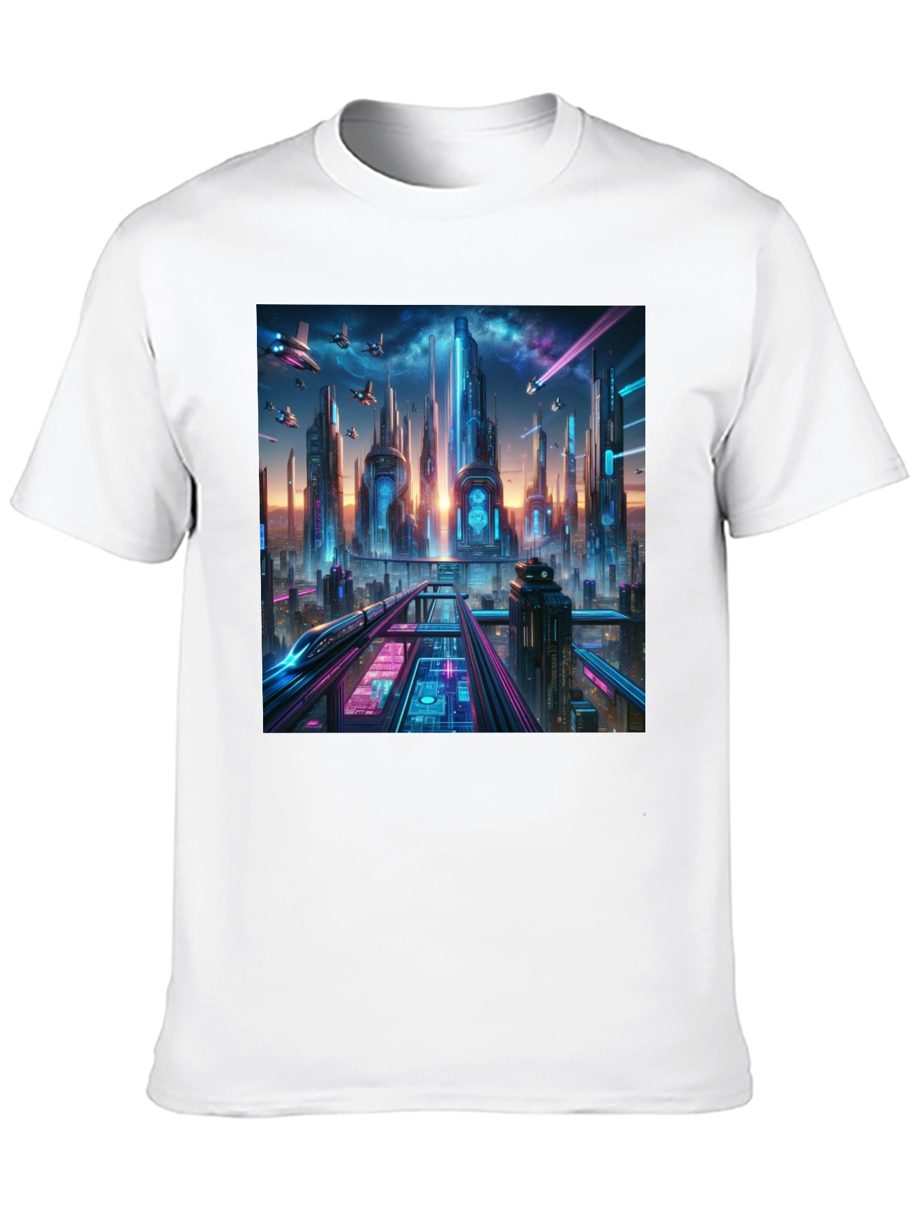 Futuristic Cityscape Graphic Tee