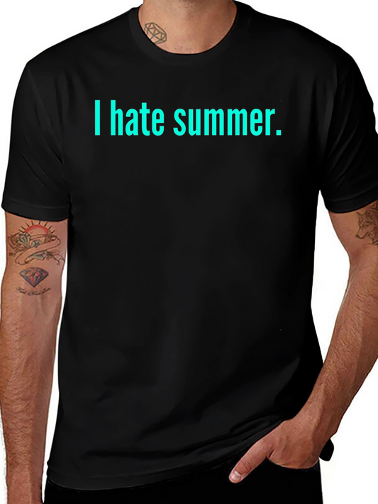 I Hate Summer Black T-Shirt