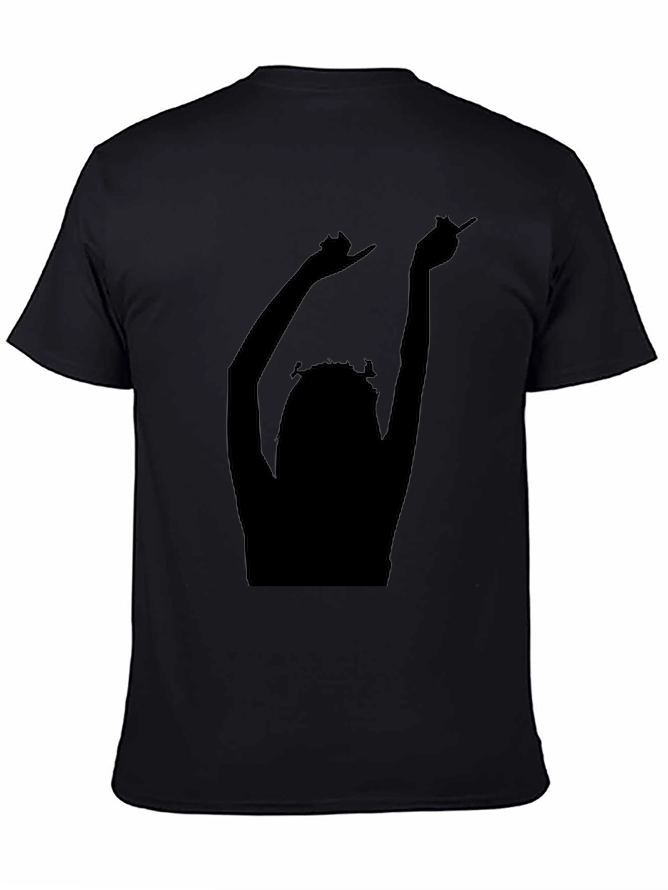 Silhouette Graphic Tee - Black Cotton Comfort Fit