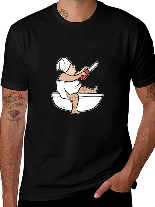 Funny Toilet Humor Chainsaw T-Shirt