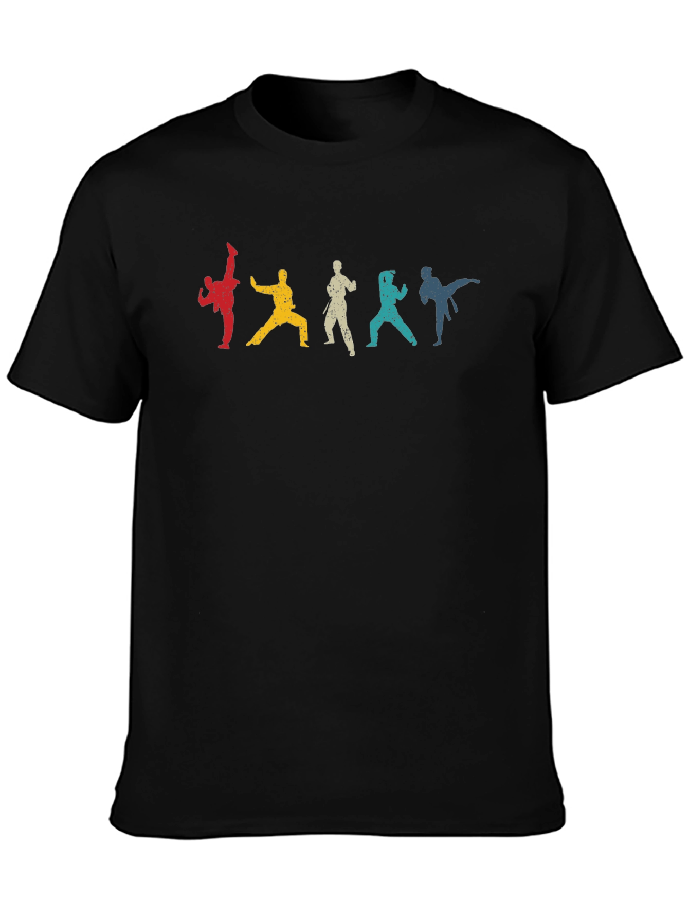 Karate Silhouettes Black T-Shirt