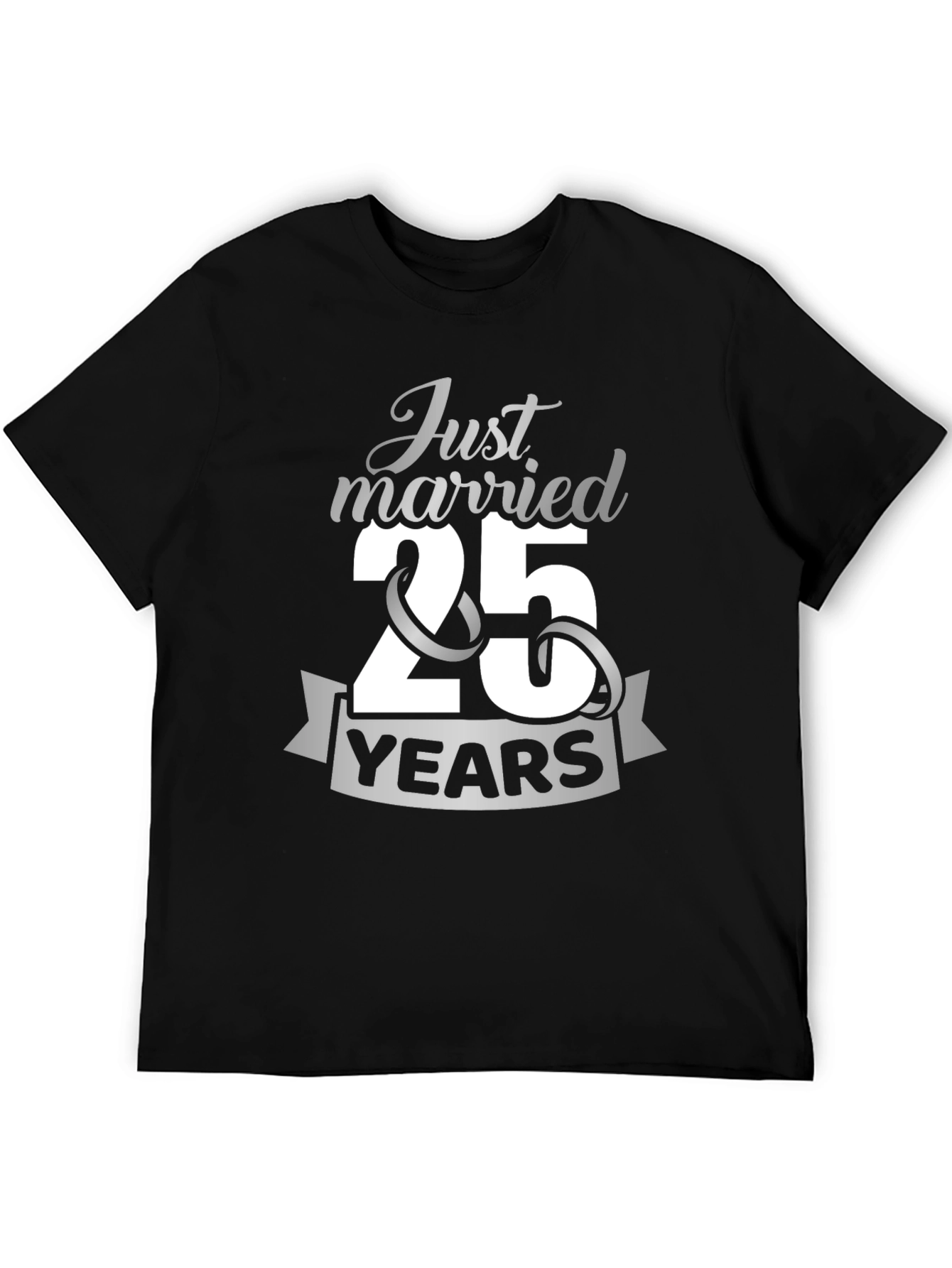 25th Anniversary T-Shirt - Just Married 25 Years