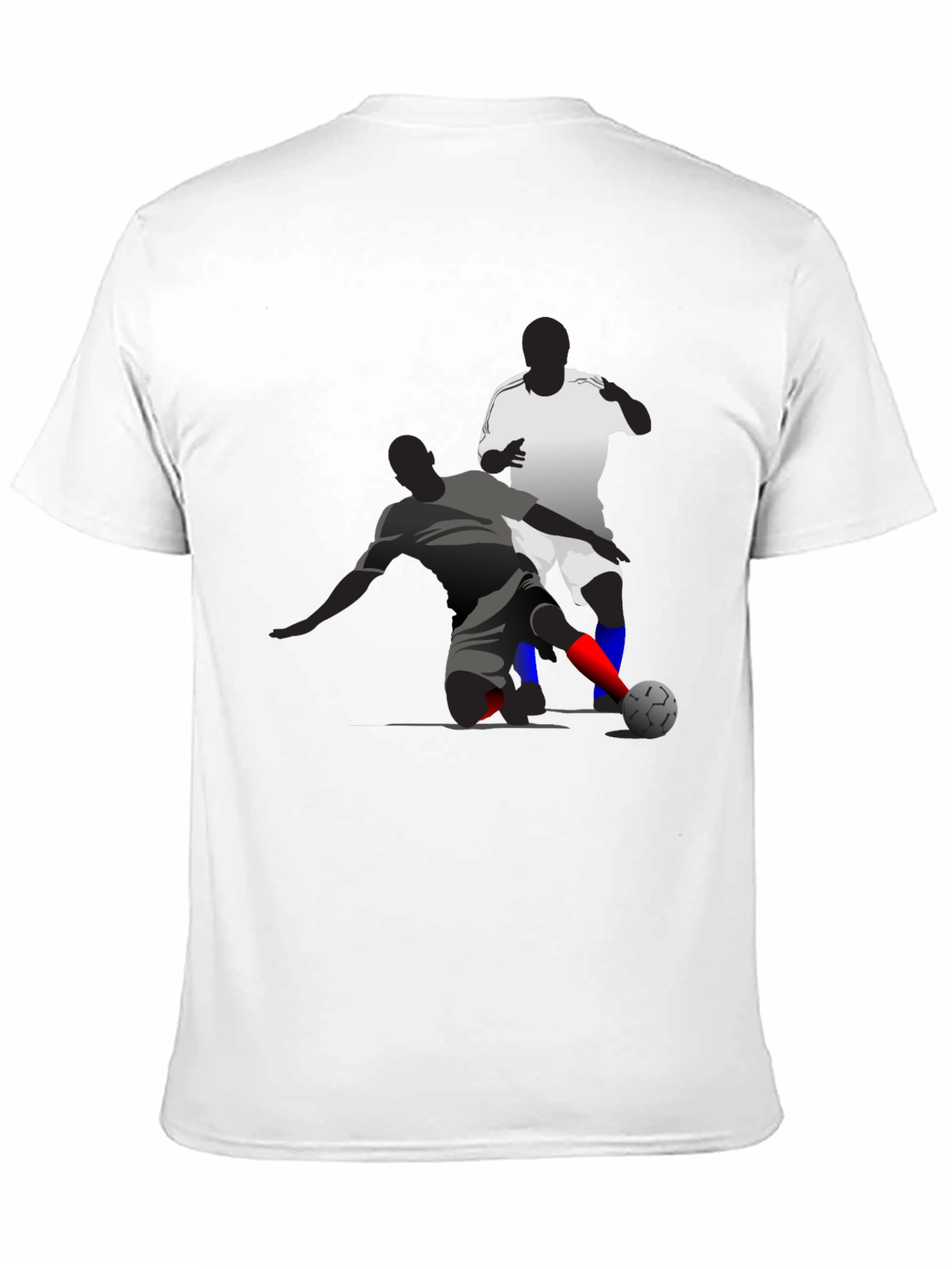 Soccer Graphic Tee - Black Cotton Blend T-Shirt
