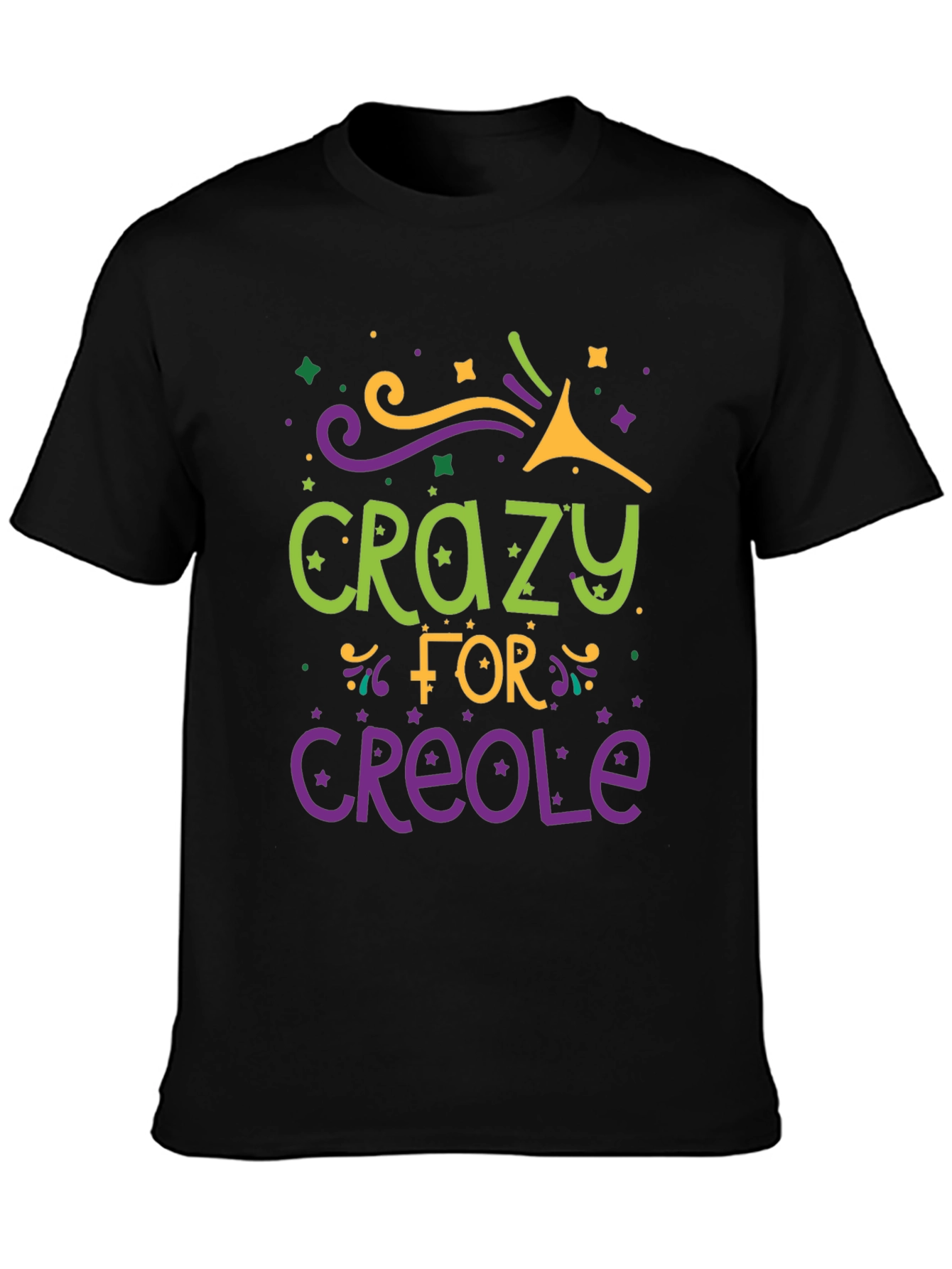 Crazy for Creole Graphic Tee - Black