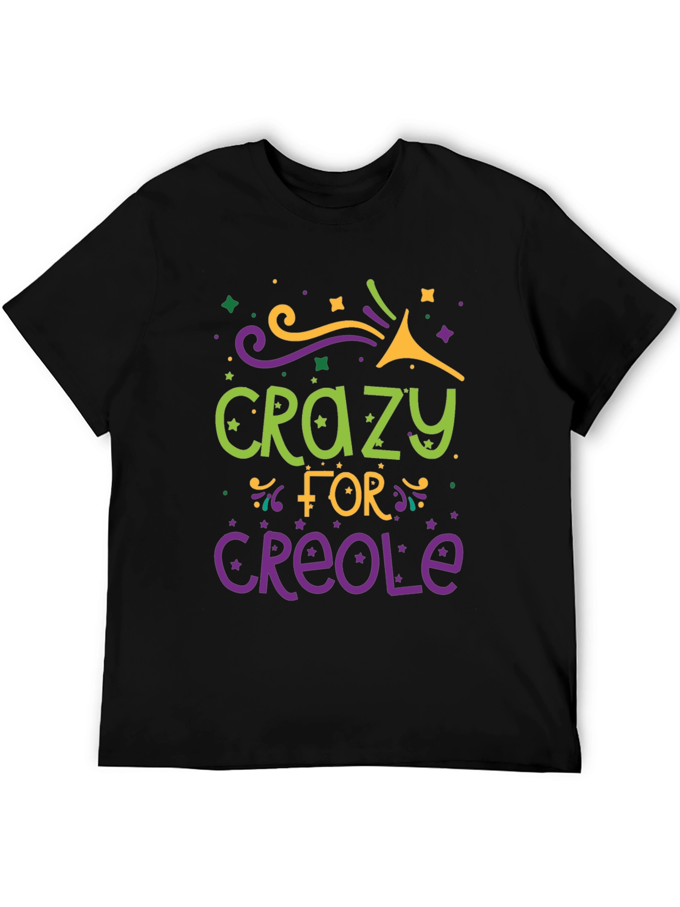 Crazy for Creole Graphic Tee - Black