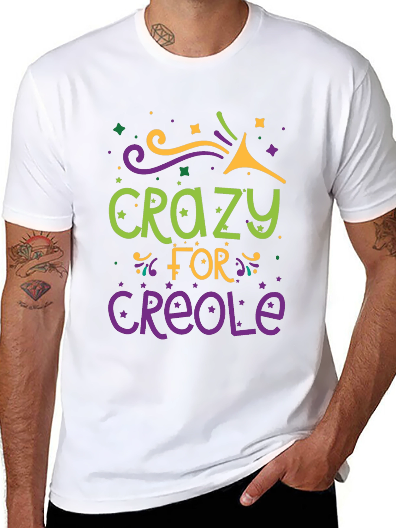 Crazy for Creole Graphic Tee - Black