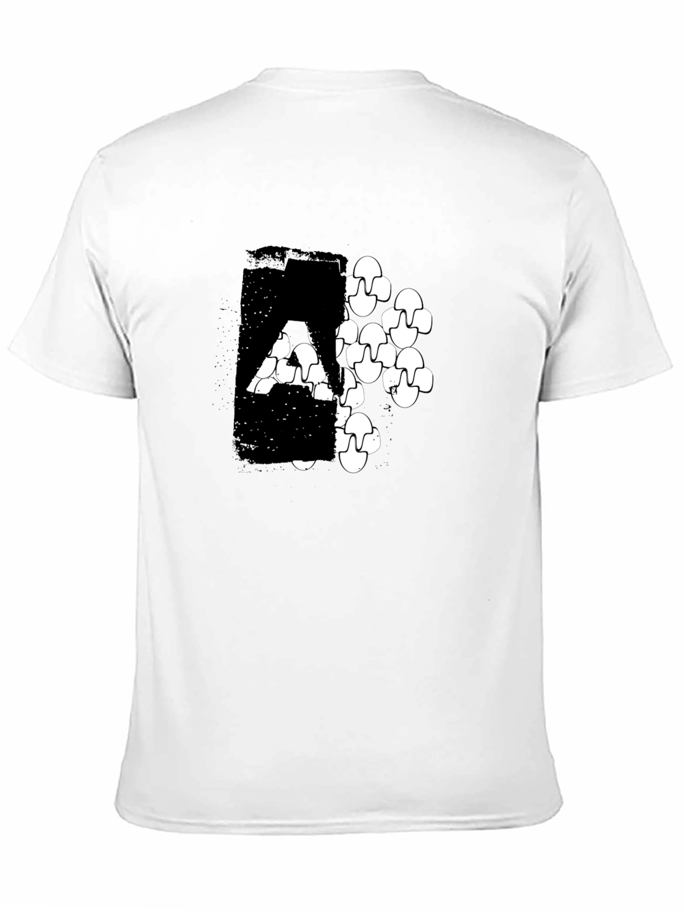 Modern Graphic Print Black T-Shirt