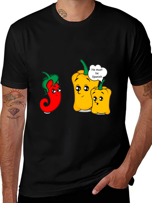 Funny Spanish Pepper Graphic T-Shirt