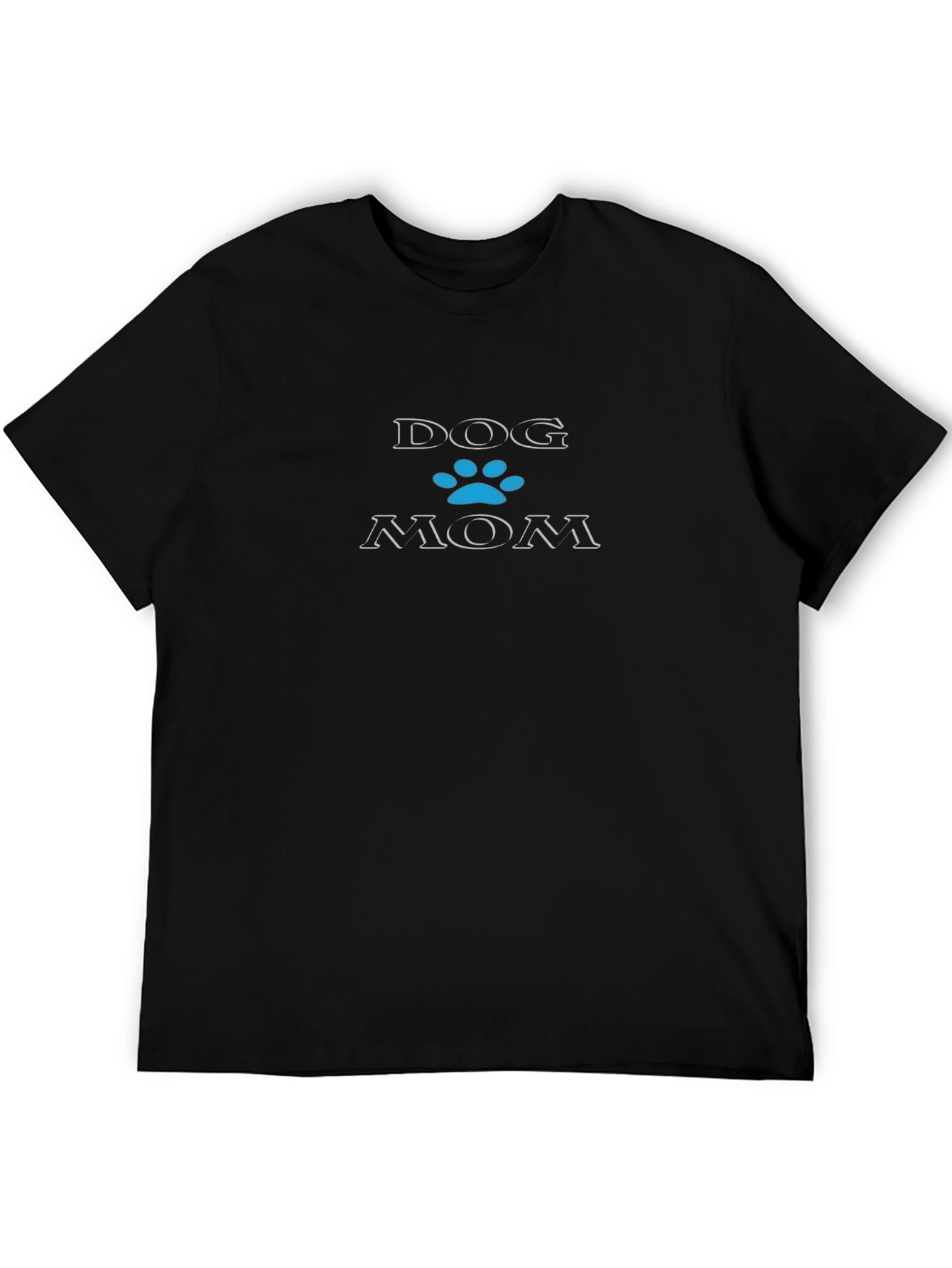 Dog Mom Black Tee - Soft Cotton Graphic T-Shirt