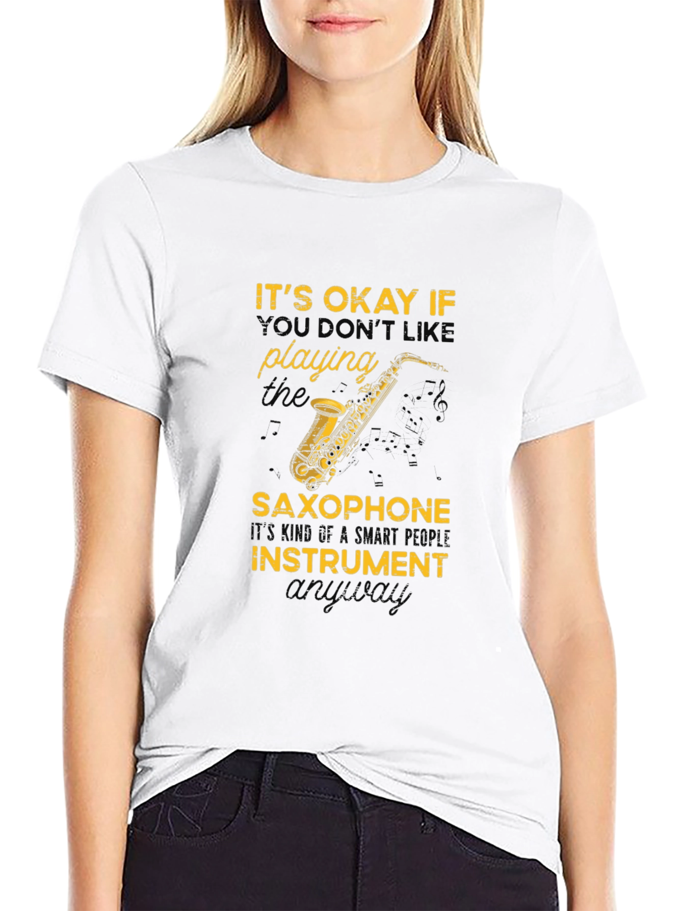 Saxophone T-Shirt: Smart People Instrument