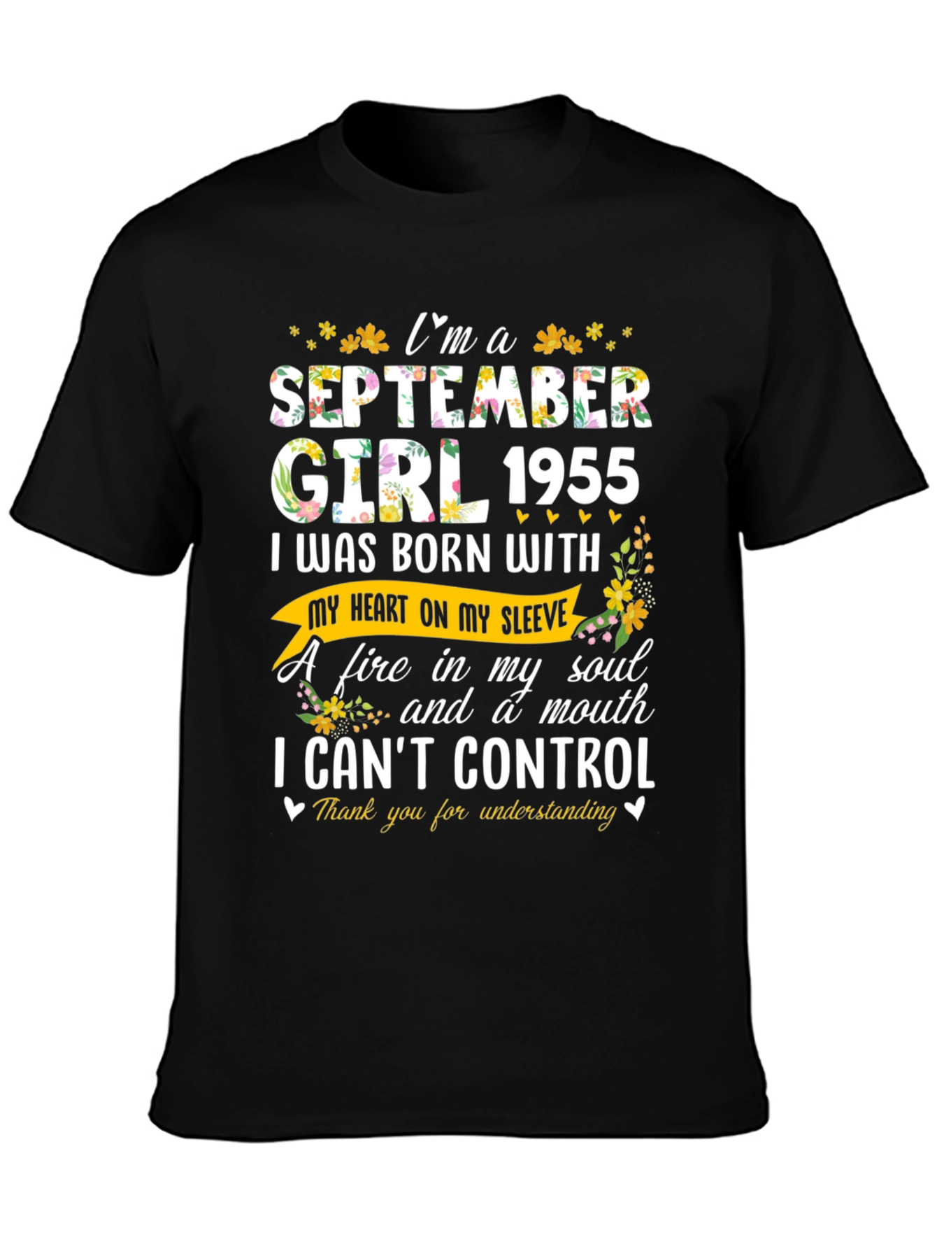 September Girl 1955 Birthday T-Shirt