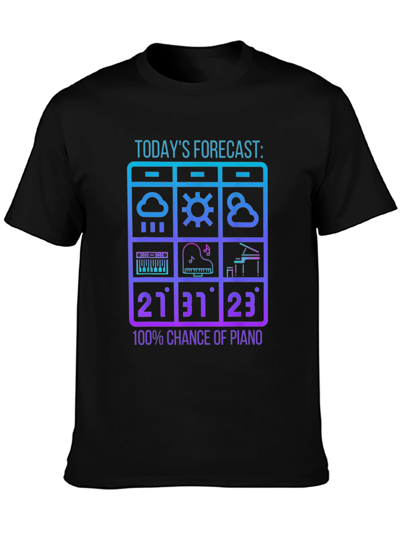 Piano Forecast T-Shirt: Music Lover Tee